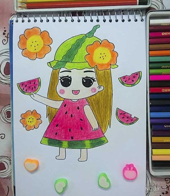 نقاشی ساده و زیبا برای شب یلدا - عکس نودی