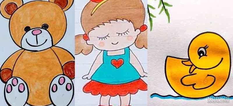 نقاشی ساده و زیبای دخترانه آسان