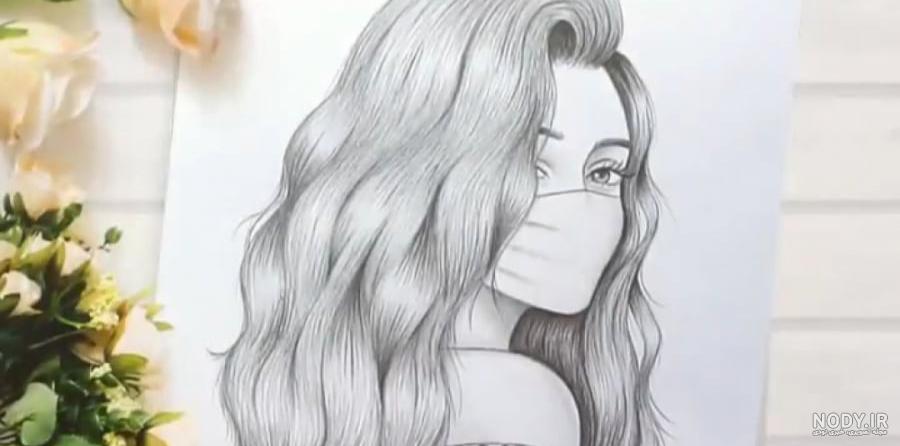 نقاشی صورت دختر ساده - عکس نودی