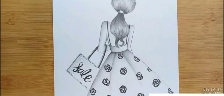نقاشی طراحی ساده و زیبا دخترانه