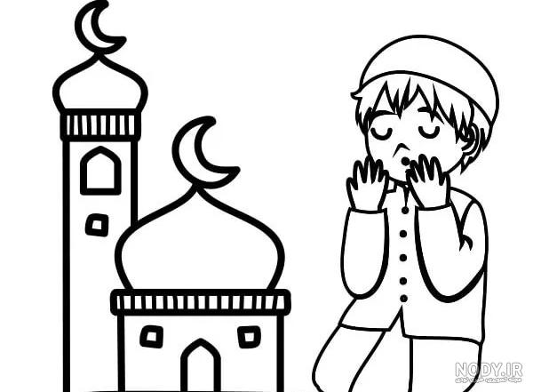 نقاشی نماز و رنگ آمیزی های زیبا در مورد نماز برای کودکان