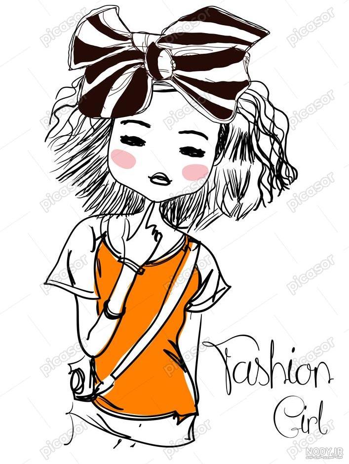 نقاشی نوجوانه دخترانه
