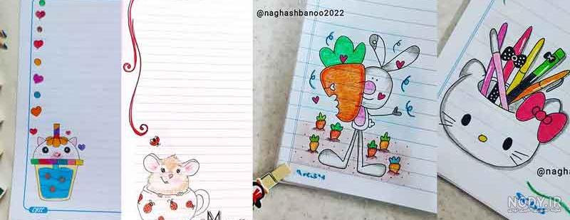 ۴۰ عکس نقاشی دخترانه جدید، ساده، زیبا، فانتزی و آسان برای پروفایل