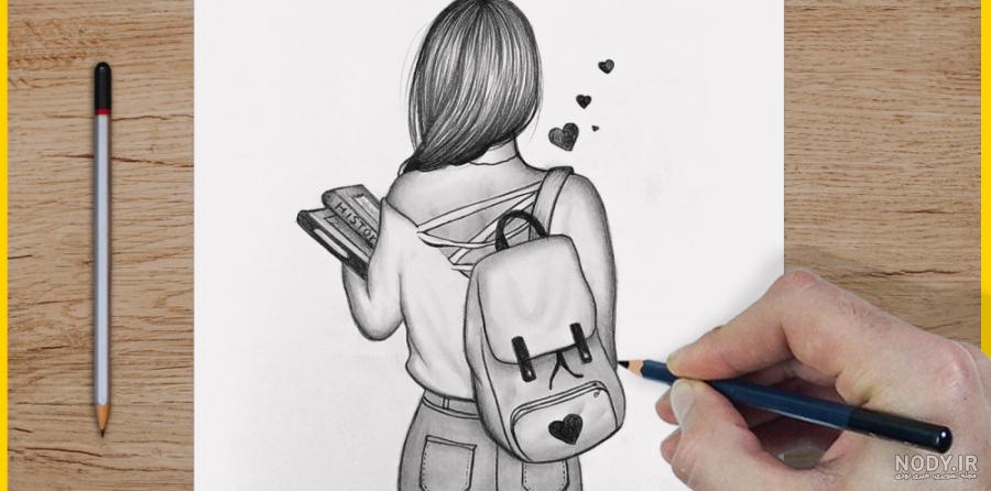 ۴۰ عکس نقاشی دخترانه جدید، ساده، زیبا، فانتزی و آسان برای پروفایل