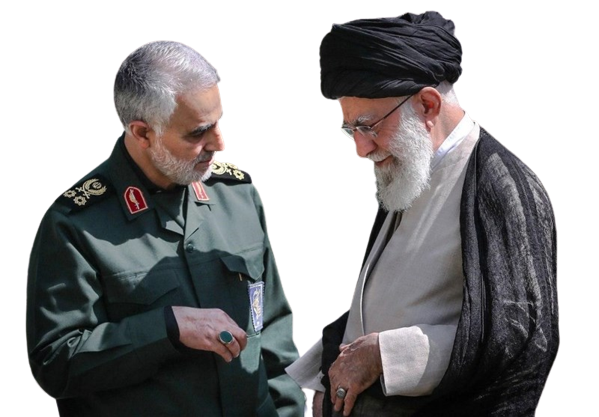 عکس پروفایل حاج قاسم سلیمانی و رهبر