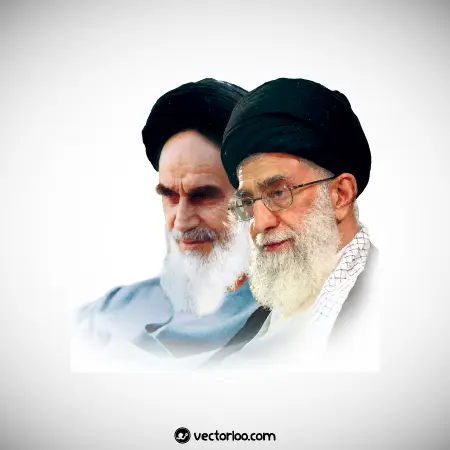 عکس آقای خمینی و خامنه ای