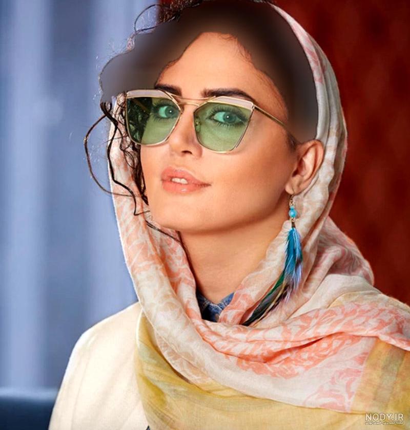 عکس دختر با عینک دودی برای پروفایل 1403 | عکس دختر با عینک دودی از نیم رخ | عکس  دختر با عینک دودی و شال