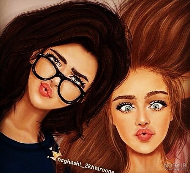 عکس دوتا دختر کارتونی