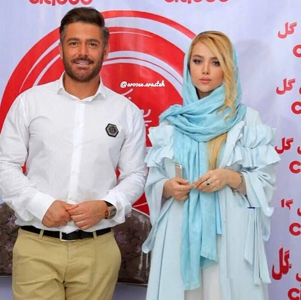 عکس محمدرضا گلزار و همسرش ایسان