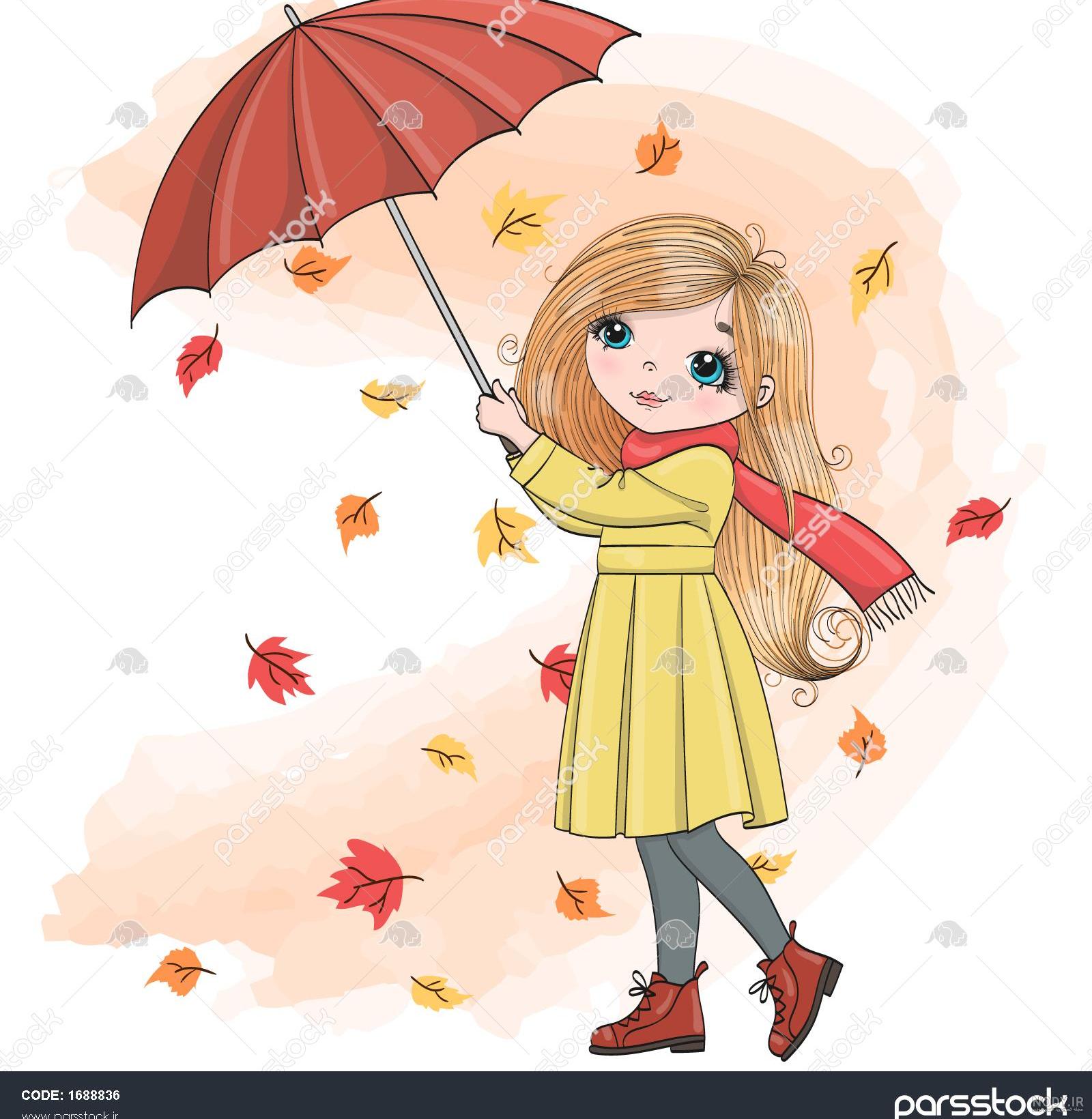 عکس پروفایل پاییزی دخترانه کارتونی - عکس نودی