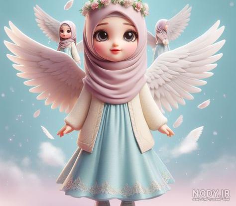 عکس دختر کارتونی با حجاب