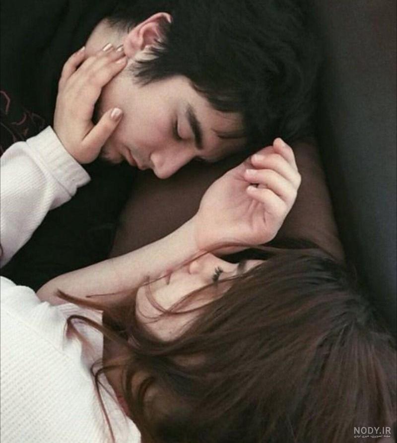 عکس عاشقانه در ماشین با ژست های رمانتیک دونفره
