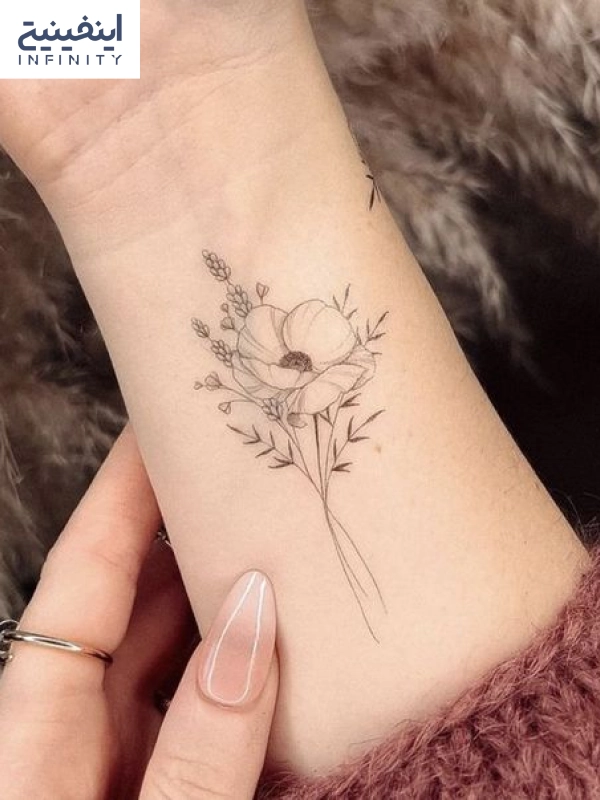 تاتو روی کل دست
