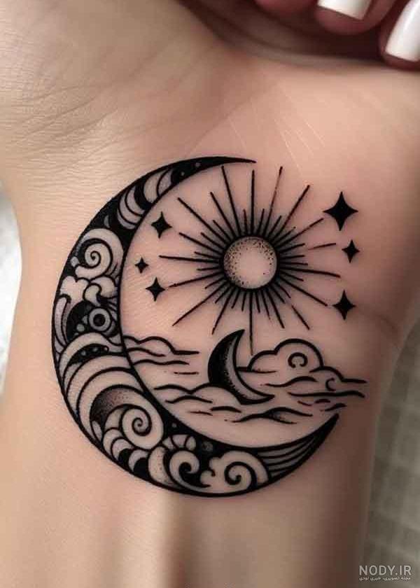 تاتو مار روی دست دخترانه