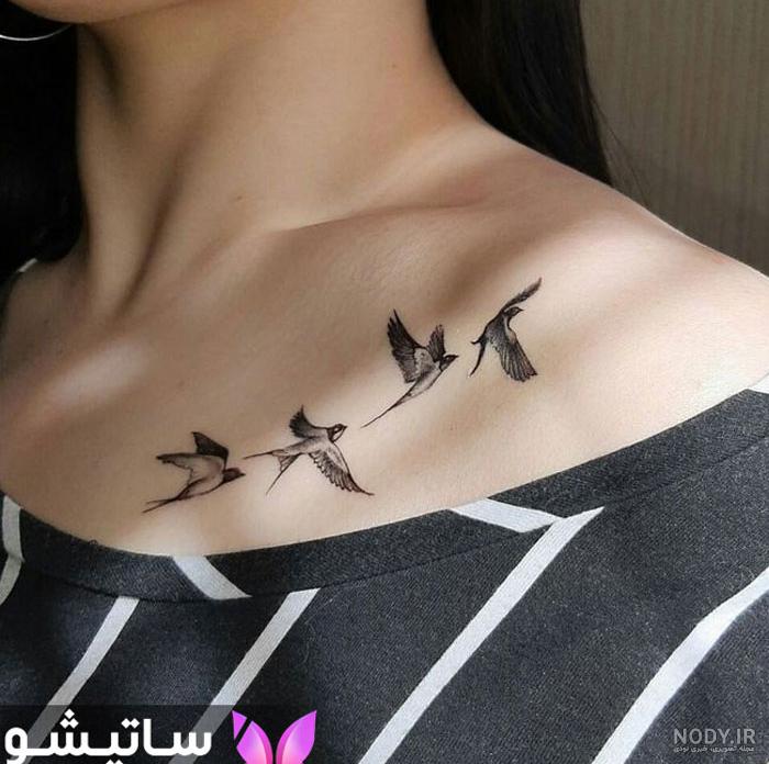 تاتو مینیمال برای ترقوه