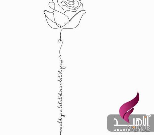 تاتو گل بابونه مینیمال تاتو گل بابونه مینیمال