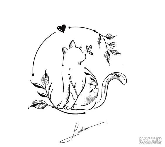 تتوی مینیمال گربه