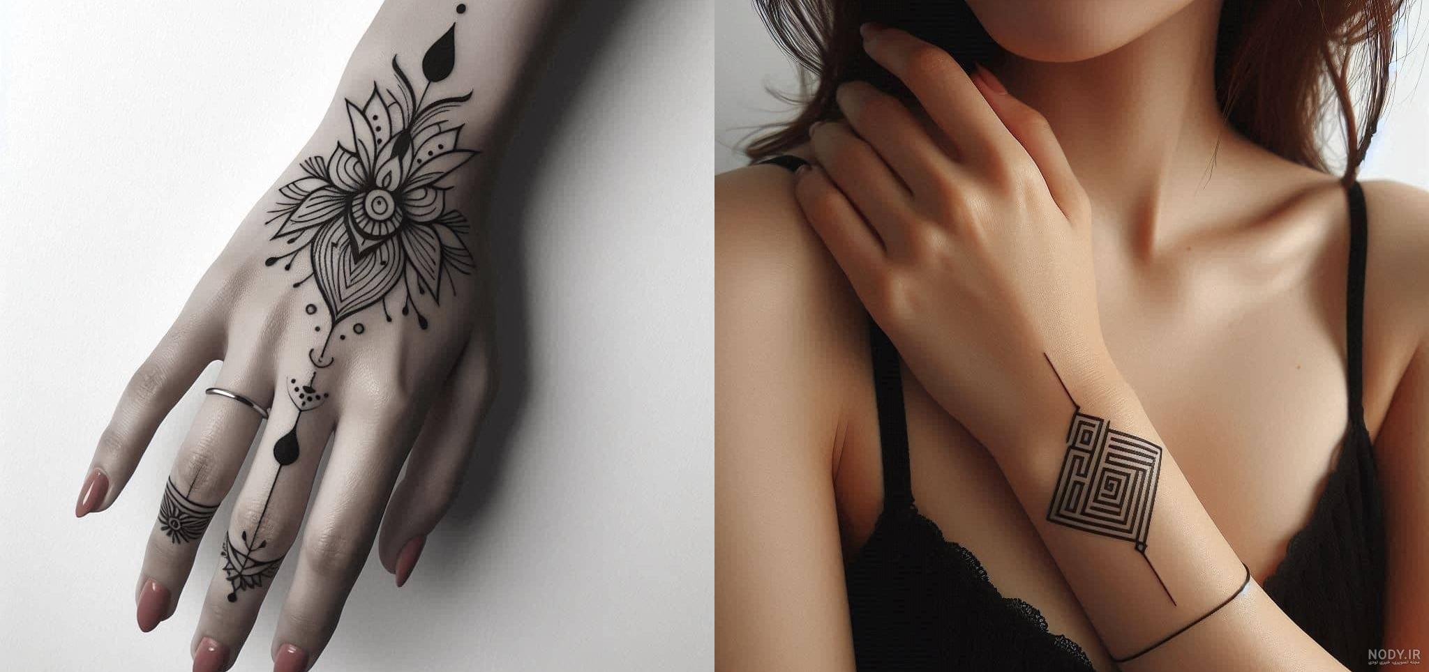 طرح تاتو بال فرشته روی دست