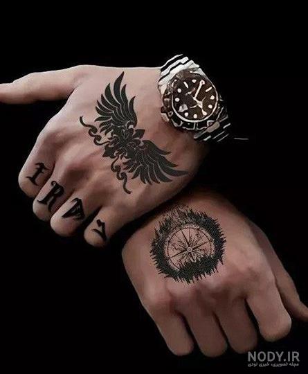 عکس تاتو روی دست ساده پسرانه
