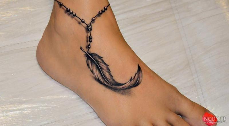 تاتو ظریف دخترانه روی مچ پا