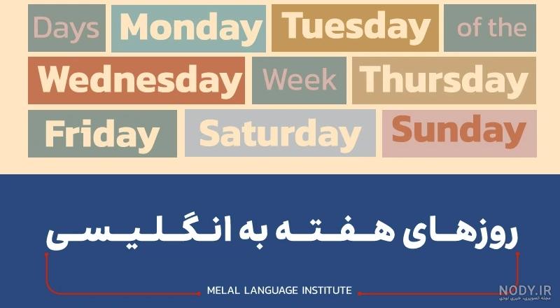 روزهای هفته به زبان انگلیسی (آموزش تلفظ + ایام هفته به انگلیسی مخفف) –  موسسه آموزش های بین المللی راشد