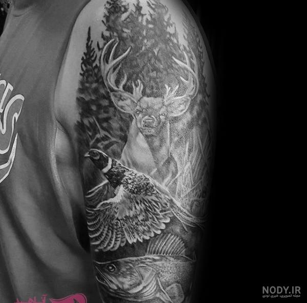Sadra_tattoo_esf | ‎اجرای طرح تاتو گوزن به سبک های تلفیقی لاین ورک داتورک  ژئومتریک برای مشتری گرامی امیدوارم همیشه از تتوشون لذت ببرند Line work  tattoo deer 🌹🌹...‎ | Instagram