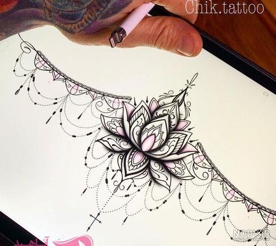 طرح تاتو برای شکم زنانه طرح تاتو برای شکم زنانه