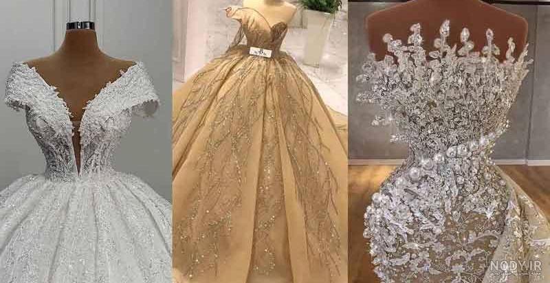 عکس طراحی لباس عروس ساده