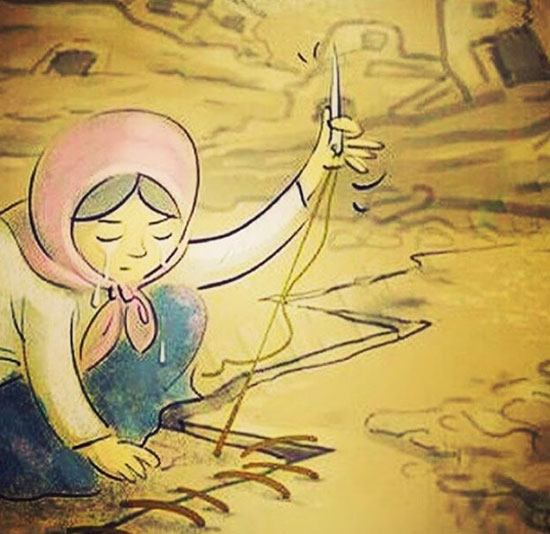 عکس نقاشی زلزله ساده