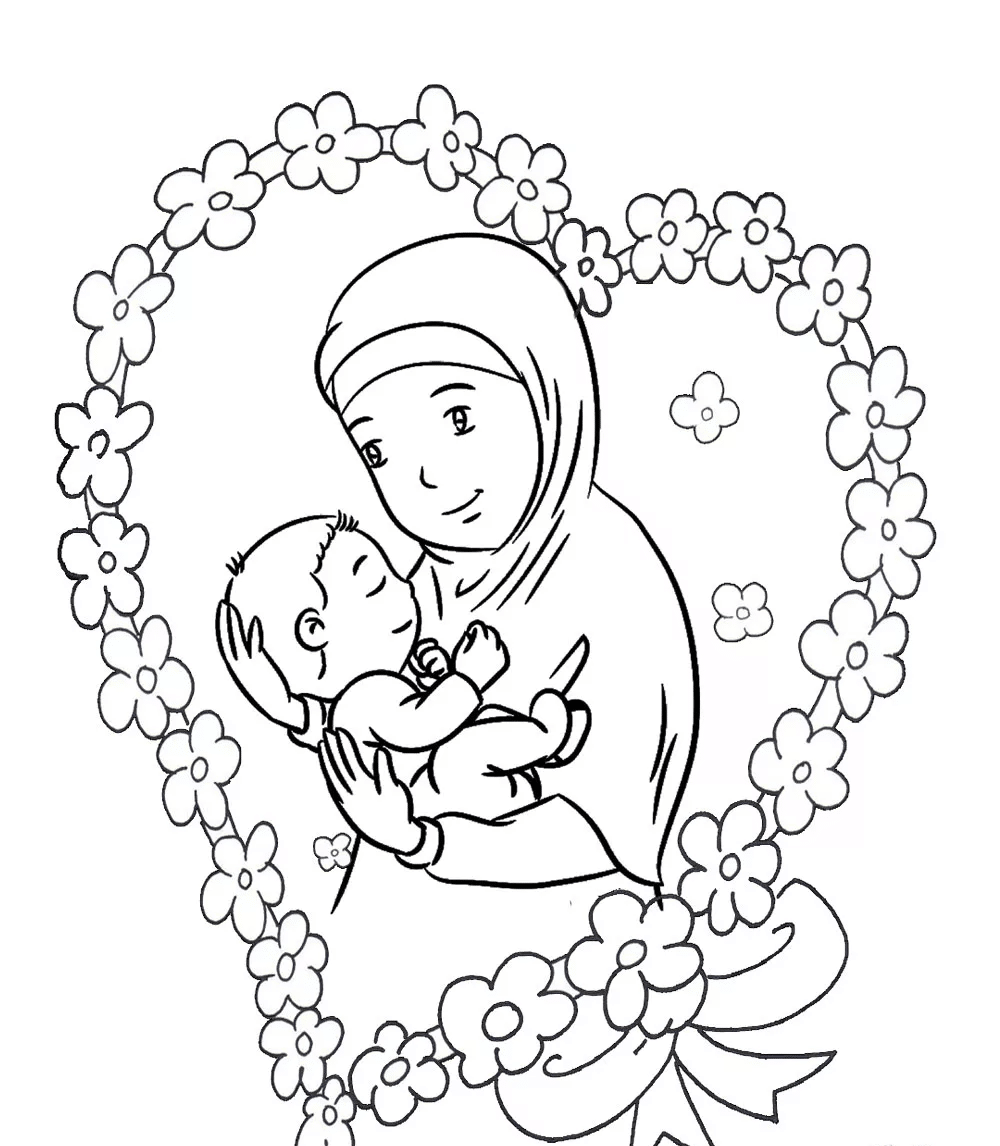 عکس نقاشی ساده درباره روز مادر