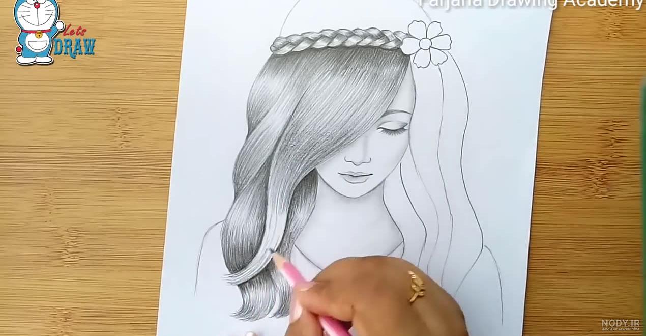 نقاشی پری دریایی با مداد رنگی | drawing mermaid with colored pencils ...