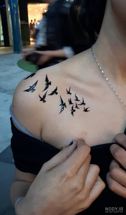 وشم الطيور على الرقبة: مجموعة من التصاميم والأفكار