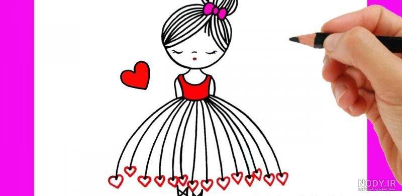عکس نقاشی دختر شیک ❤️ [ بهترین تصاویر ]