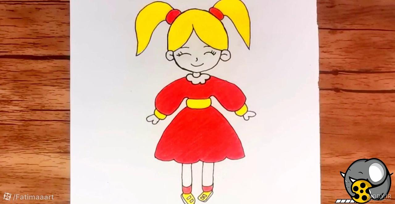 نقاشی دخترانه شیک و آسان ❤️ [ بهترین تصاویر ]