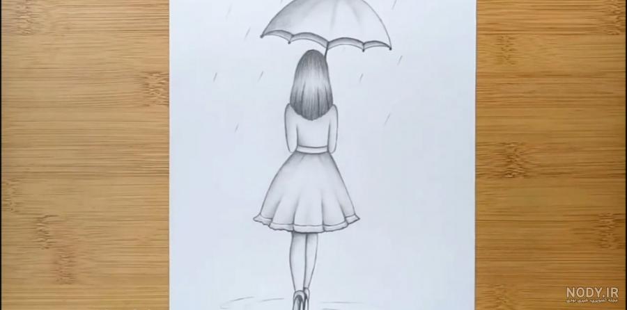 نقاشی طراحی دخترانه ساده