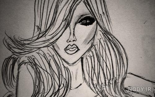نقاشی عاشقانه دختر و پسر ساده لب نقاشی عاشقانه دختر و پسر ساده لب