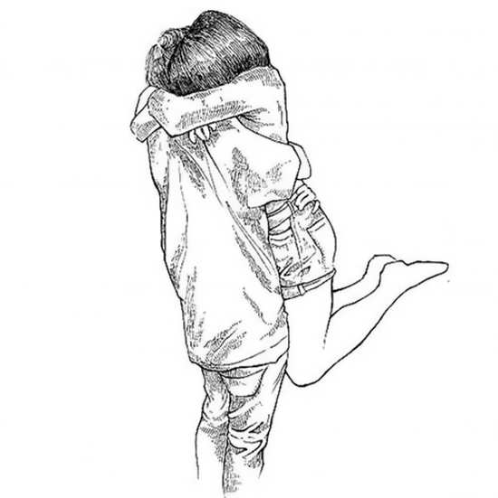 نقاشی عاشقانه دختر و پسر سخت