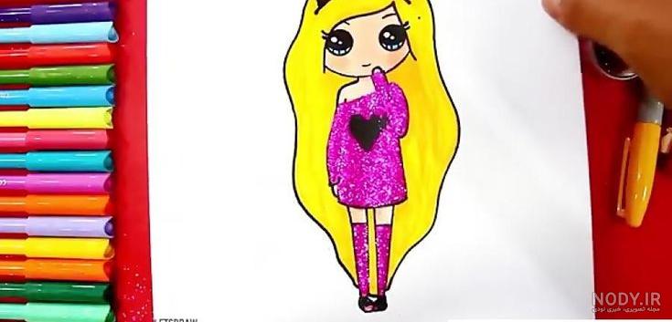 ۴۰ عکس نقاشی دخترانه جدید، ساده، زیبا، فانتزی و آسان برای پروفایل