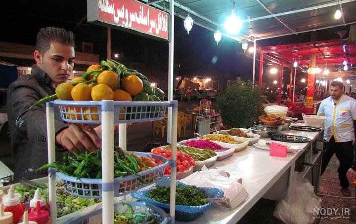 ایرنا - بازار داغ فلافل لشکرآباد اهواز در گرمای تابستان