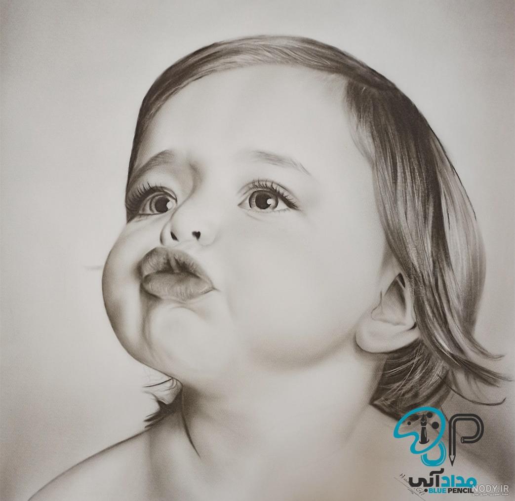 عکس بچه سیاه قلم