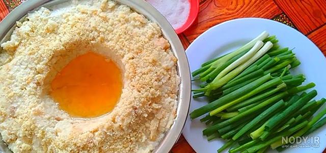 عکس سمبوسه افغانی با نان لواش
