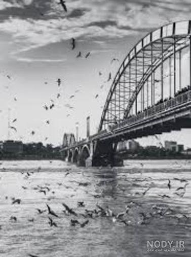 عکس پل های اهواز در شب