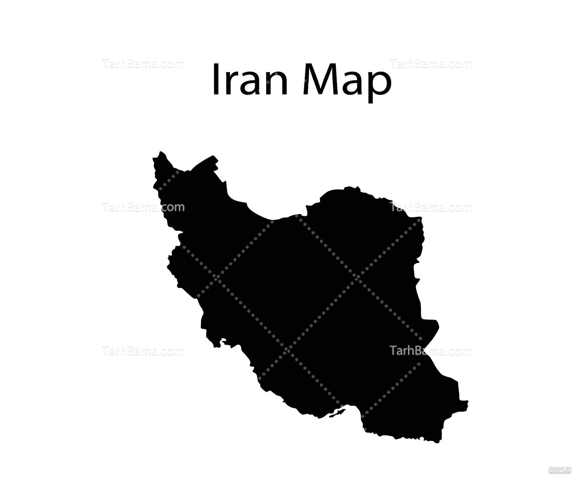 عکس کشور ایران مشکی