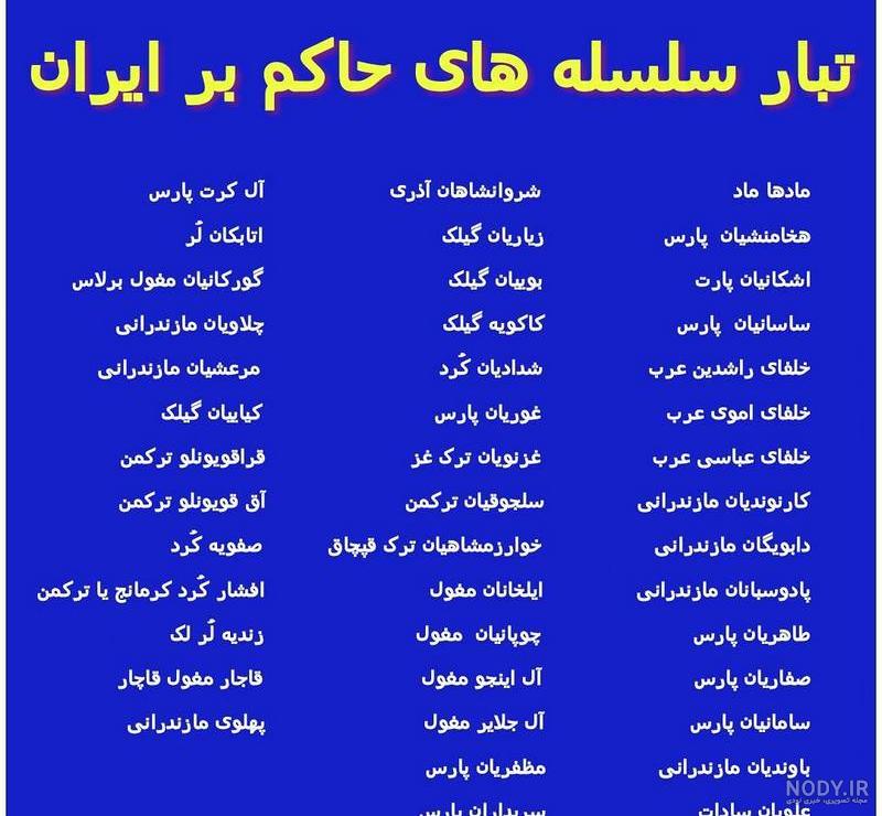 عکس حکومت های ایران
