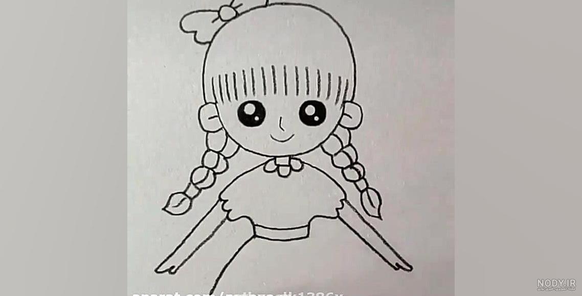 نقاشی دختر خیلی زیبا آسان