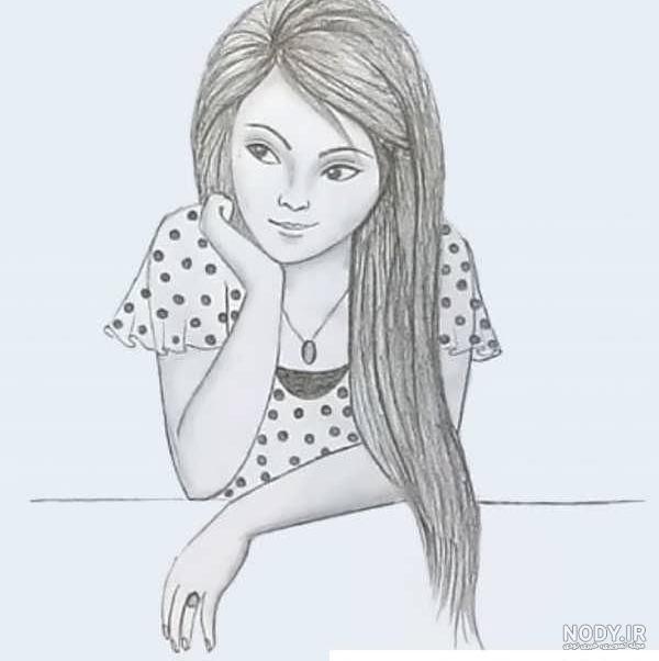 نقاشی یک دختر خیلی زیبا