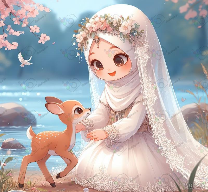 نقاشی دختر بچه کارتونی