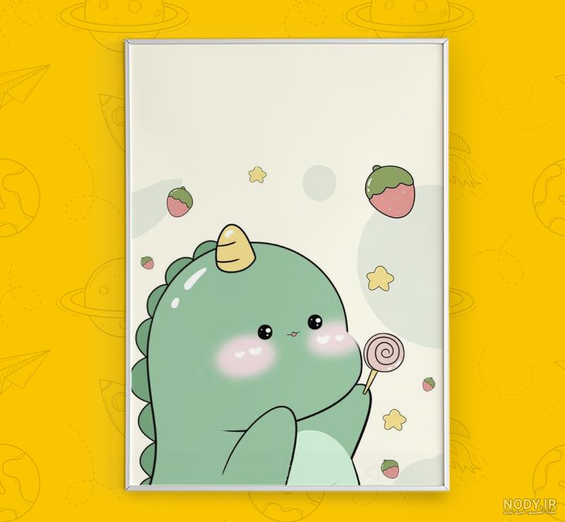آموزش نقاشی حیوانات کودکانه _ نقاشی دایناسور با رنگ آمیزی - Kids TV