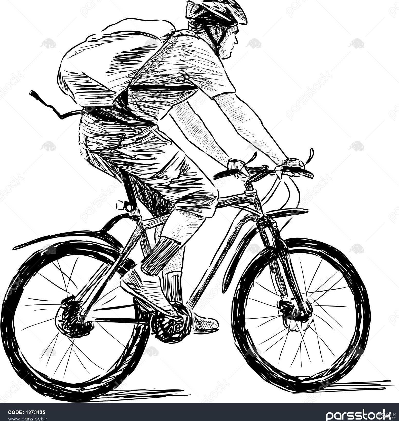 نقاشی دوچرخه سواری دخترانه نقاشی دوچرخه سواری دخترانه