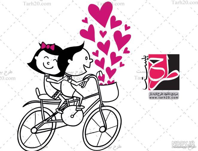 نقاشی دوچرخه سواری پسرانه